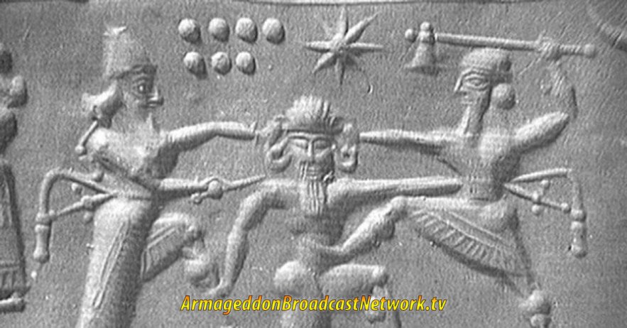 Gilgamesh-Enki-and-the-Bull-of-Heaven-Sumerian-Petroglyph